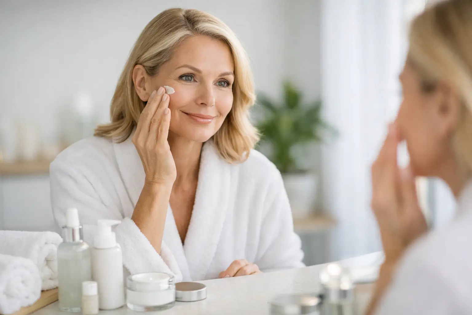 Guida skincare mattino dopo 40: routine semplice