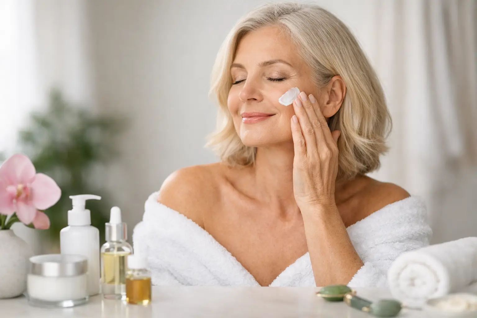 Esempio skincare menopausa per pelle sensibile