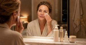 Skincare con prodotti esfolianti