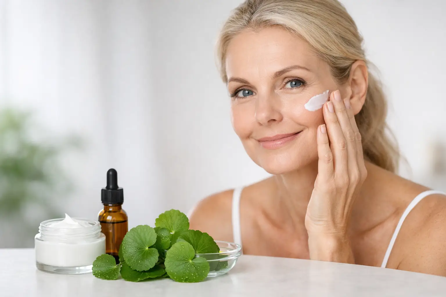 Come usare la centella asiatica sul viso dopo i 40