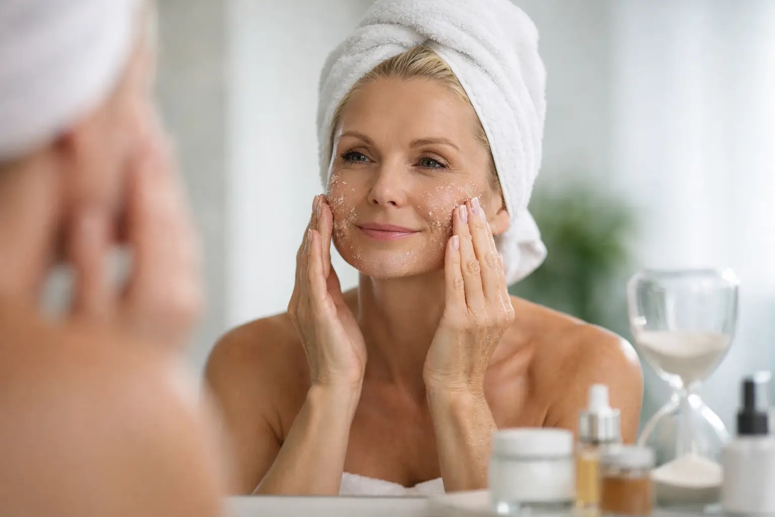 Quante volte esfoliare dopo 45? La frequenza giusta