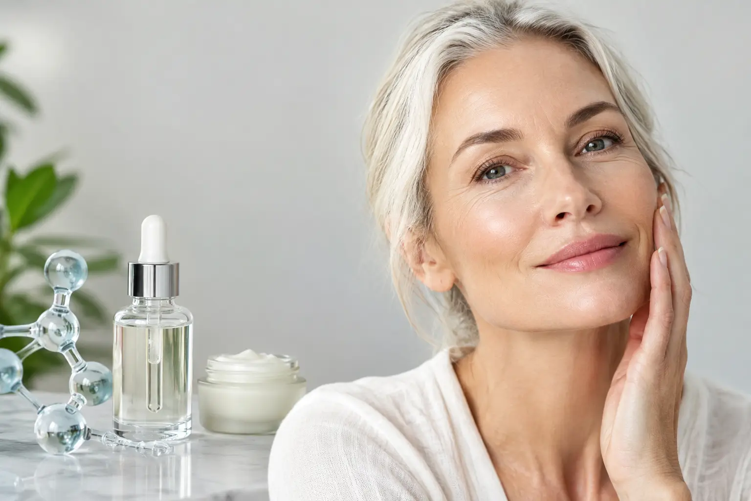 Guida ai peptidi viso per la pelle matura
